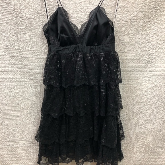 Express Black Lace Metallic Cocktail Dress Sz 4 - Picture 3 of 8